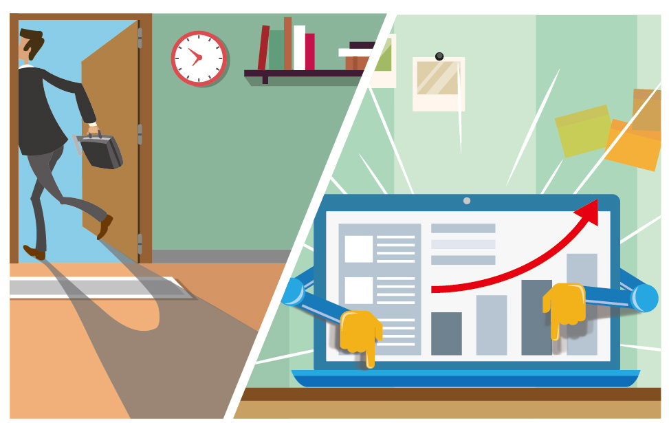 白Days，你去上Class，Your home computer also works and automatically helps youwork